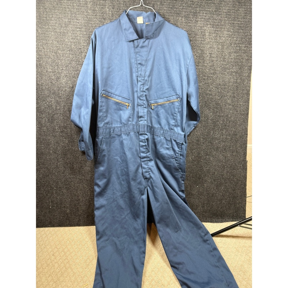 Vintage Big Ben by Wrangler Mens Navy Blue Utility Coveralls 48x30 Made in USA